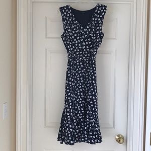 Talbots dress, Size 8, navy floral